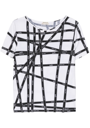 Hermès Pre-Owned Bolduc Ribbon printed T-shirt - White