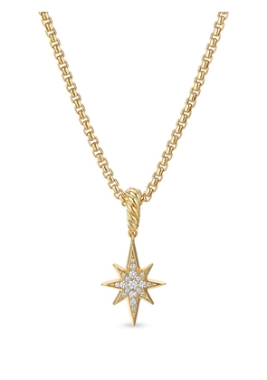 David Yurman 18kt yellow gold diamond north star charm enhancer