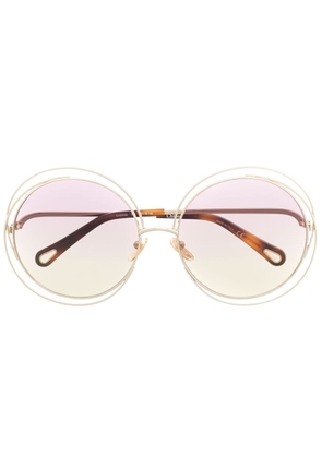 Chloé Eyewear oversized round sunglasses - Gold