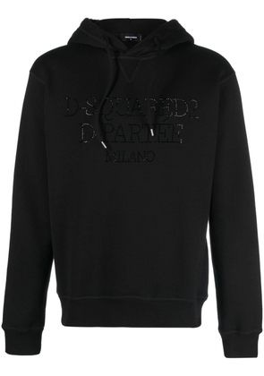 Dsquared2 rhinestone-embellished cotton hoodie - Black