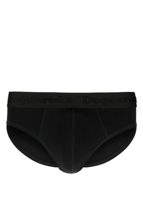 Dsquared2 logo-embroidered waistband briefs - Black