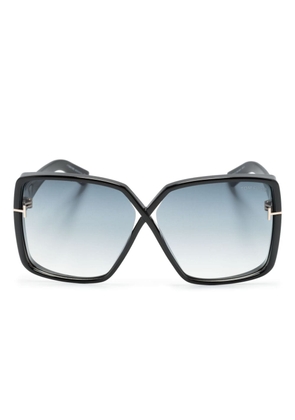 TOM FORD Eyewear Yvonne oversize-frame sunglasses - Black