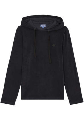 Vilebrequin turtle-embroidered terry-cloth hoodie - Black