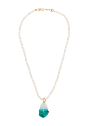 Sandralexandra freshwater pearl pendant necklace - Blue