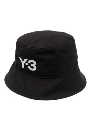Y-3 logo-embroidered canvas bucket hat - Black