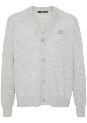Acne Studios Face-patch knitted cardigan - Grey