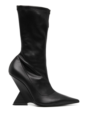 The Attico pointed-toe sculpted-heel 110mm boots - Black