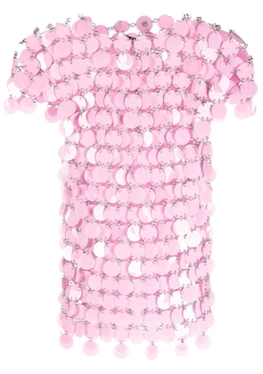 Rabanne Pastilles chainmail top - Pink