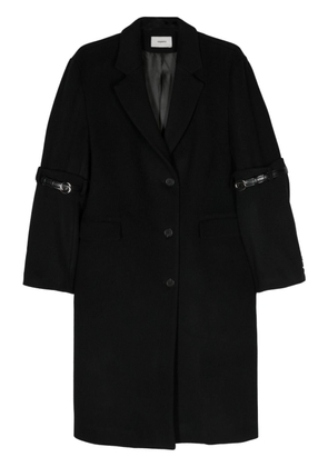 Coperni Hybrid single-breasted midi coat - Black