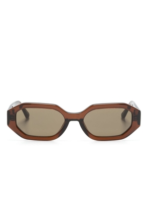The Attico Irene geometric-frame sunglasses - Brown