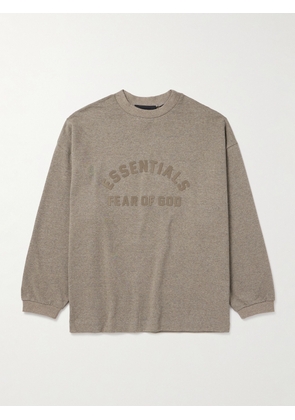 FEAR OF GOD ESSENTIALS - Oversized Logo-Appliquéd Cotton-Jersey T-Shirt - Men - Gray - XXS