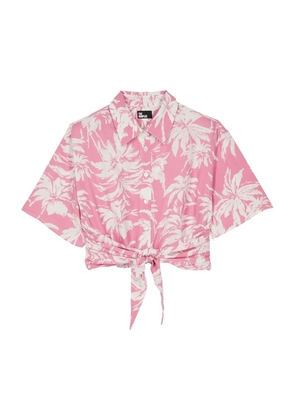 The Kooples Floral Print Cropped Shirt
