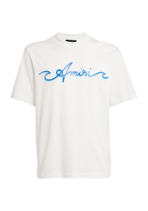 Amiri Cotton Wave Logo T-Shirt