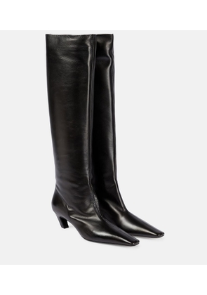 Khaite Davis leather knee-high boots