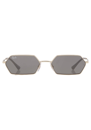 Ray Ban Yevi Dark Grey Mirror Hexagonal Unisex Sunglasses RB3728 92136V 58