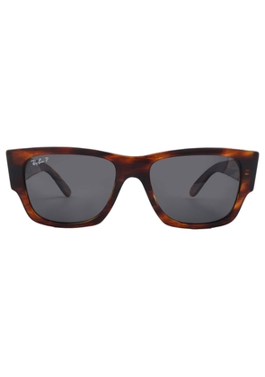 Ray Ban Carlos Polarized Black Rectangular Unisex Sunglasses RB0947S 954/48 56