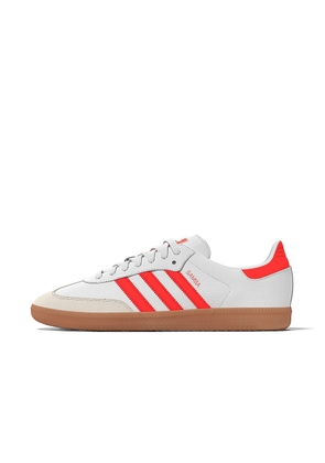 adidas Originals Samba OG in White  Solar Red  & Off White - Red. Size 11 (also in 5, 5.5, 9, 9.5).