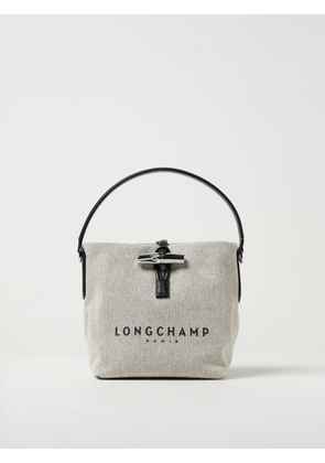 Longchamp Roseau Bucket XS bag in canvas and leather