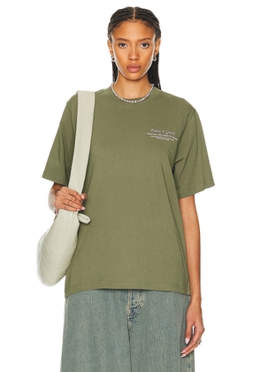 Museum of Peace and Quiet Wellness Program T-shirt in Olive - Green. Size XS (also in S).