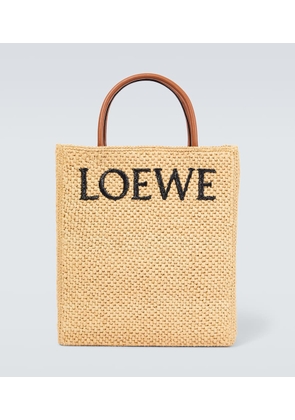 Loewe Logo raffia tote bag