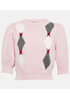 Alessandra Rich Cropped wool sweater