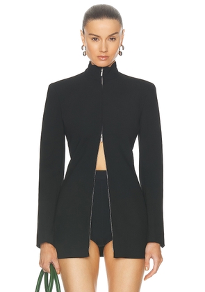 Ferragamo Stretch Wool Jacket in Nero - Black. Size 38 (also in ).
