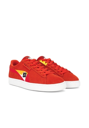 Puma Select x BMW MMS Suede Calder in For All Time Red  Speed Yellow  & Racing Blue - Red. Size 11.5 (also in 12, 13, 8, 8.5, 9, 9.5).