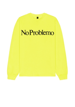 No Problemo Np Fluoro Long Sleeve Tee in Fluoro Yellow - Yellow. Size M (also in ).