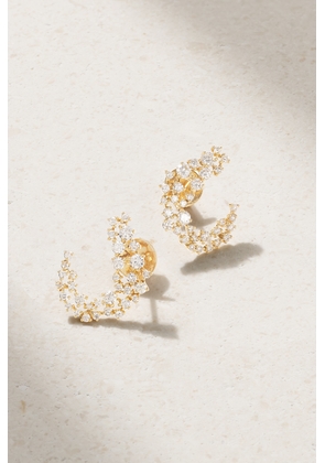 Ananya - Scatter Huggies 18-karat Gold Diamond Earrings - One size