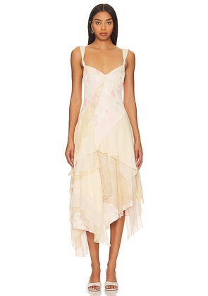 Free People x REVOLVE LAUGHLIN DRESS in Ivory. Size 8.