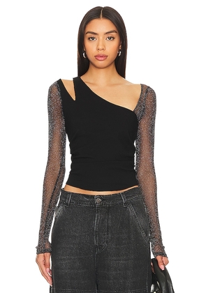 Free People x REVOLVE Janelle Layered Top in Black. Size XL, XS.