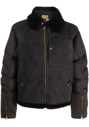 Ten C padded shearling jacket - Black