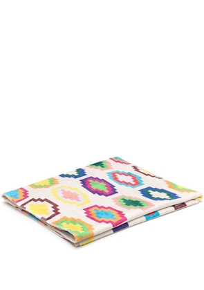 Marcelo Burlon County of Milan geometric-print cotton-blend beach towel - Neutrals