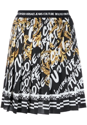 Versace Jeans Couture Barocco-print pleated skirt - Black