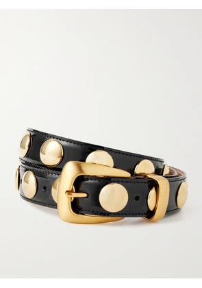 KHAITE - Benny Studded Patent-leather Belt - Black - 70,75,80,85,90