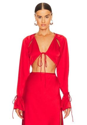 L'Academie Connor Crop Top in Red. Size XS.