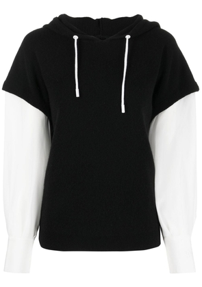 Max & Moi two-tone drawstring hoodie - Black