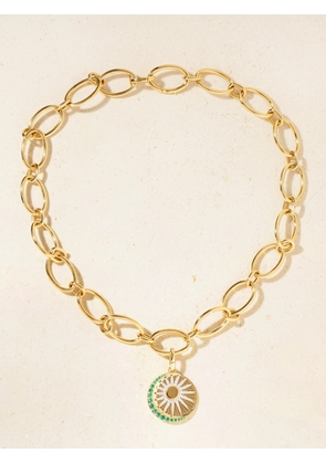 Foundrae - Balance 18-karat Gold, Emerald And Diamond Necklace - One size