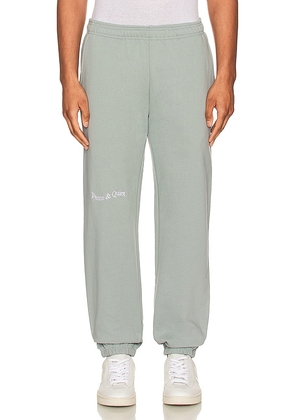 Museum of Peace and Quiet Wordmark Sweatpants in Sage. Size XS.
