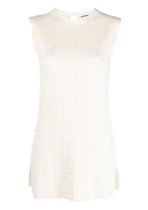 Jil Sander sleeveless knitted top - Neutrals