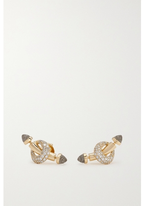 Ananya - 18-karat Gold, Crystal Quartz And Diamond Earrings - One size