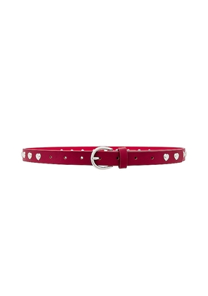 petit moments Studded Heart Belt in Red. Size XS/S.