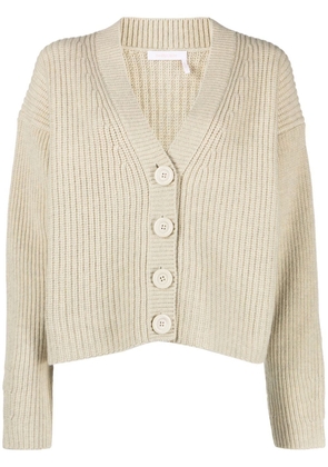 See by Chloé ribbed knit cardigan - Neutrals