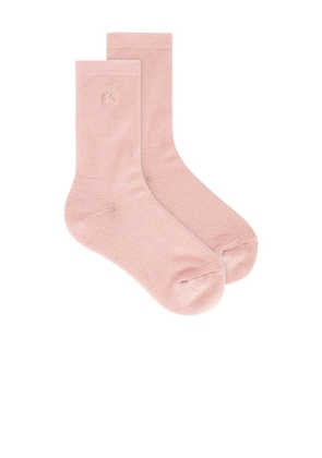 Malbon Golf Hailey Crew Sock in Pink.
