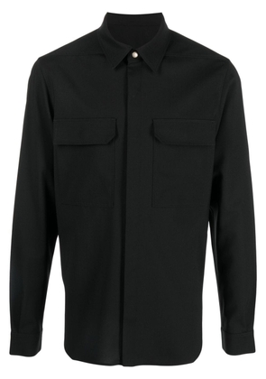 Rick Owens concealed-front shirt jacket - Black