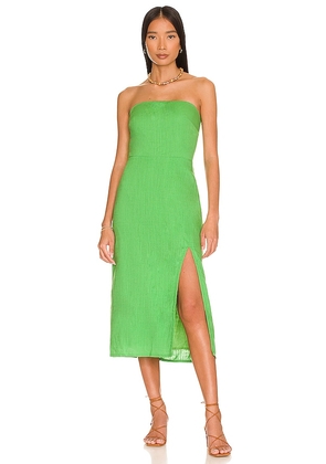 SNDYS Serena Midi Dress in Green. Size M.