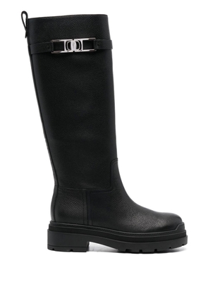 Ferragamo Stivale Ryder leather boots - Black