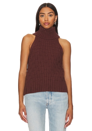 Stitches & Stripes Marlow Sleeveless Top in Brown. Size S.