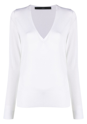 SAPIO semi-sheer fine-knit jumper - White