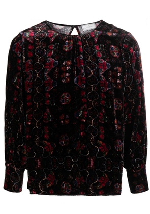 Pierre-Louis Mascia velour paisley-print blouse - Black